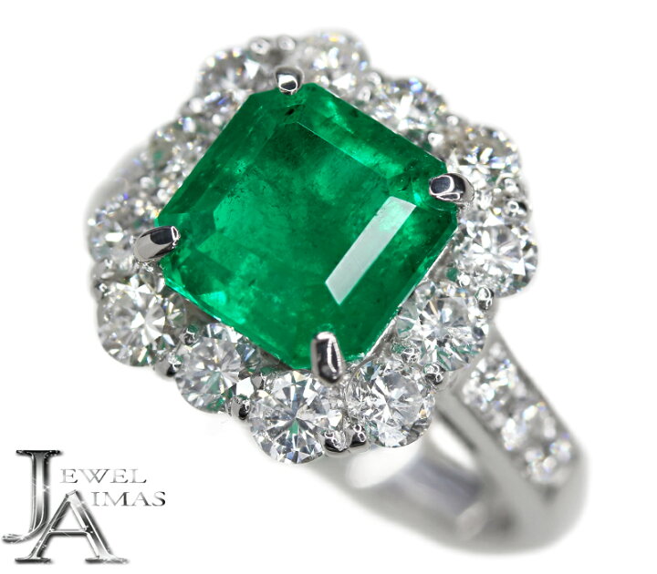 楽天市場】コロンビア産ビビッドグリーンエメラルド 3.39ct リング 11 