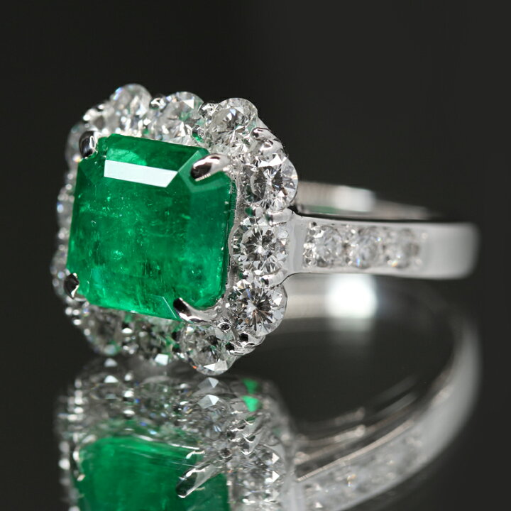 楽天市場】コロンビア産ビビッドグリーンエメラルド 3.39ct リング 11 