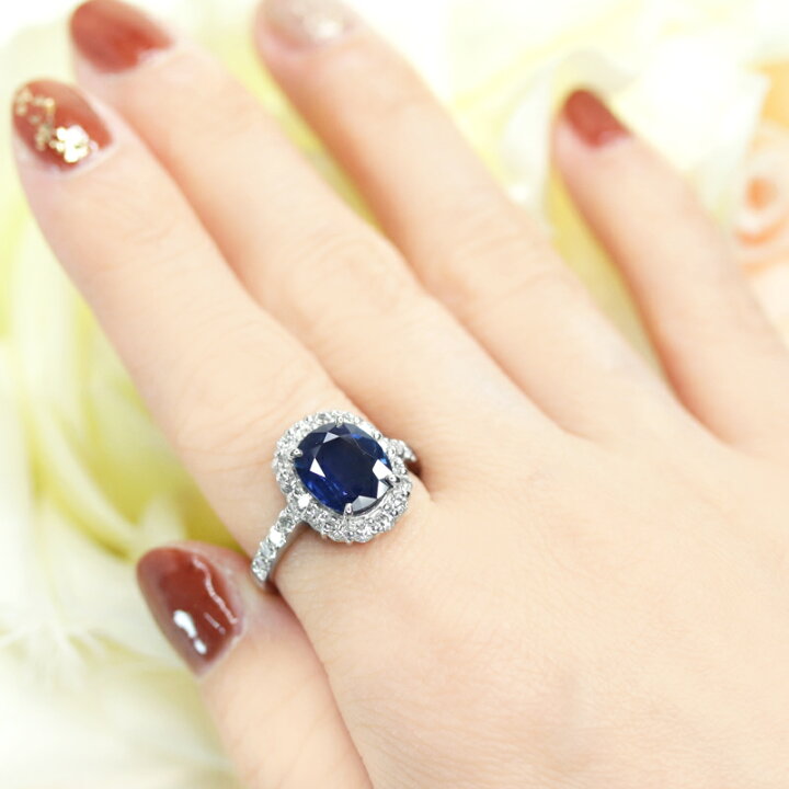 楽天市場】ブルーサファイア 2.77ct リング 12.5号 PT900 プラチナ 