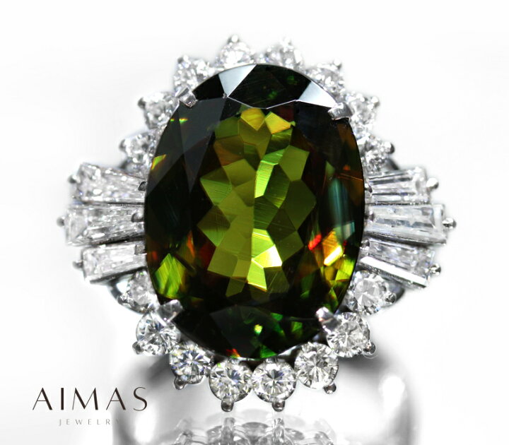 楽天市場】スフェーン グリーンスフェーン 10.38ct ダイヤモンド 2.08 