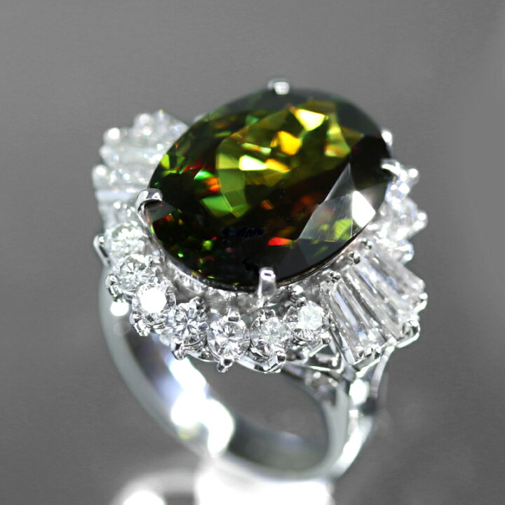 楽天市場】スフェーン グリーンスフェーン 10.38ct ダイヤモンド 2.08 