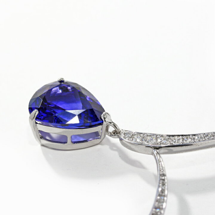楽天市場】タンザナイト 13.8ct ネックレス K18WG ホワイトゴールド 18  