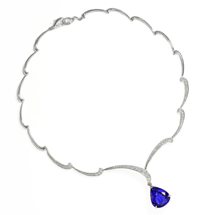 楽天市場】タンザナイト 13.8ct ネックレス K18WG ホワイトゴールド 18  