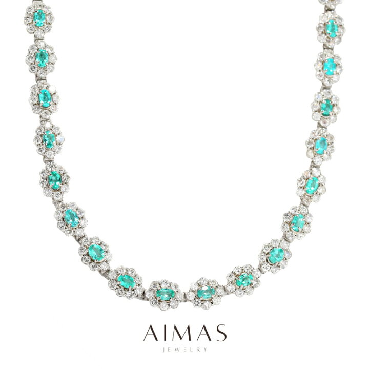 楽天市場】パライバトルマリン 3.47ct ネックレス PT850 プラチナ 