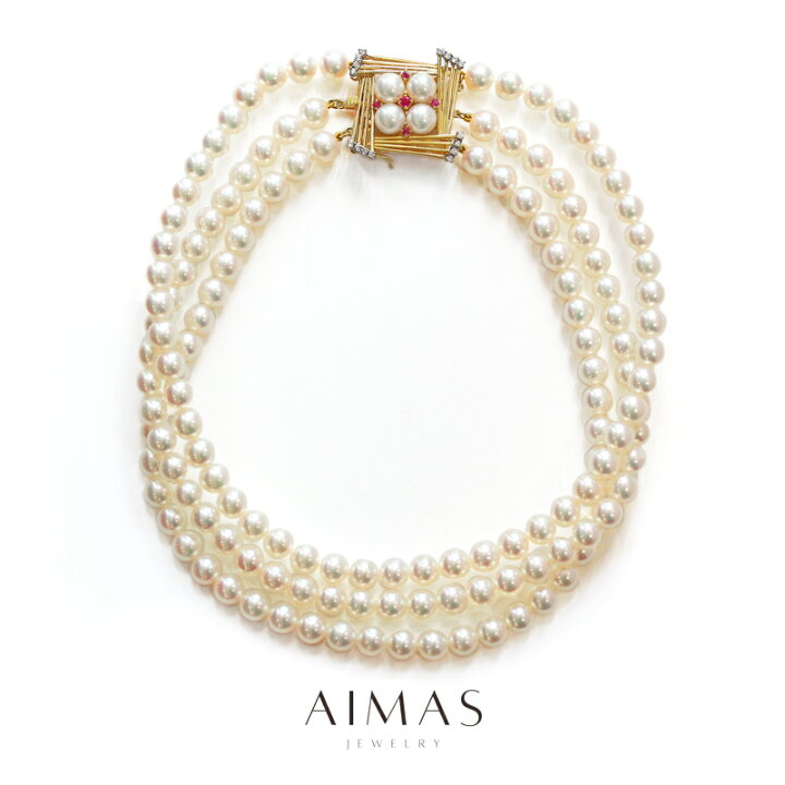 ミキモト アコヤパール カラークリップ 襟止め 6.9mm K18YG ブランド  