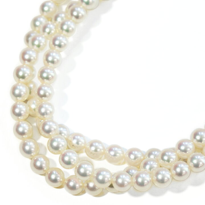 楽天市場】【MIKIMOTO】ミキモト あこや真珠 6.5mm-6.8mm 3連 