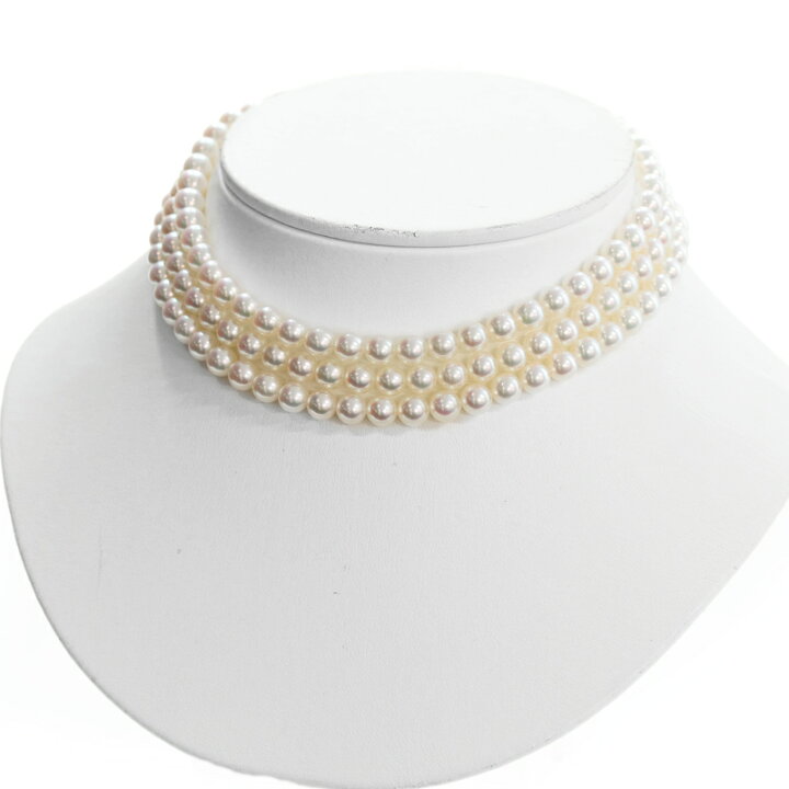 楽天市場】【MIKIMOTO】ミキモト あこや真珠 6.5mm-6.8mm 3連  