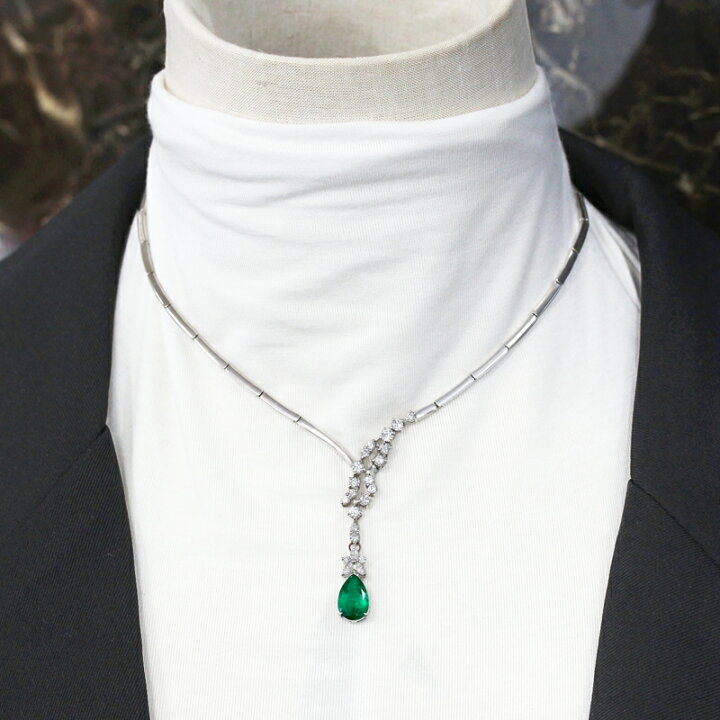 楽天市場】エメラルド ビビッドグリーン 2.22ct ネックレス PT900 