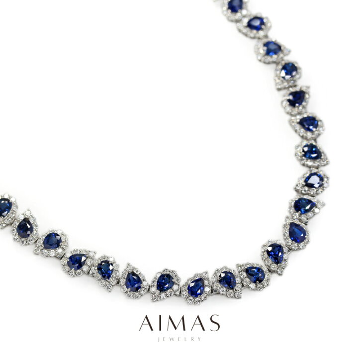 ブルーサファイア0.48ct & ダイヤモンド0.27ct PT850ネックレス 【公式 