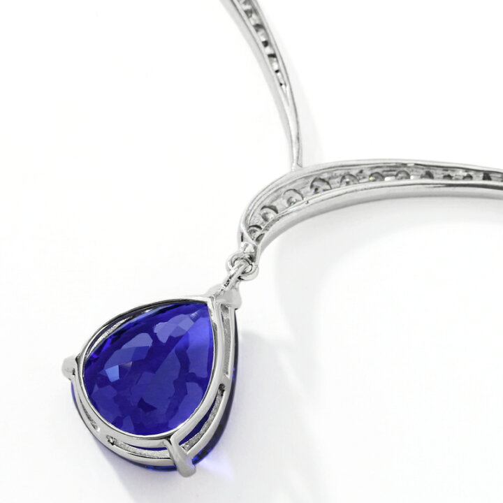 楽天市場】タンザナイト 13.8ct ネックレス K18WG ホワイトゴールド 18  