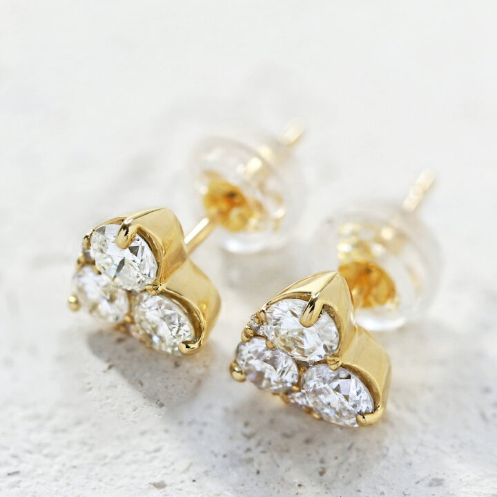 楽天市場】【JaMais】ダイヤモンド 0.3ct/0.3ct ピアス K18YG 18金  