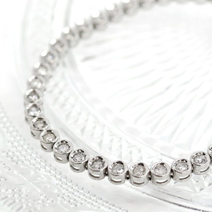 楽天市場】ダイヤモンド 2ct ブレスレット PT850 プラチナ フル  