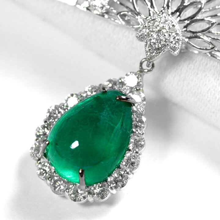 楽天市場】エメラルド エメラルドブローチ 6.32ct ダイヤモンド 3.02ct 