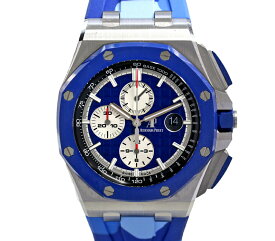 【AUDEMARS PIGUET】オーデマピゲ ロイヤルオーク オフショア クロノグラフ 400本限定 26400SO.OO.A335CA.01 青 ブルー 文字盤 マリンブルーセラミック ベゼル SS ステンレス ステンレススティール ラバー メンズ 自動巻き AT AP【中古】【腕時計】【送料無料】