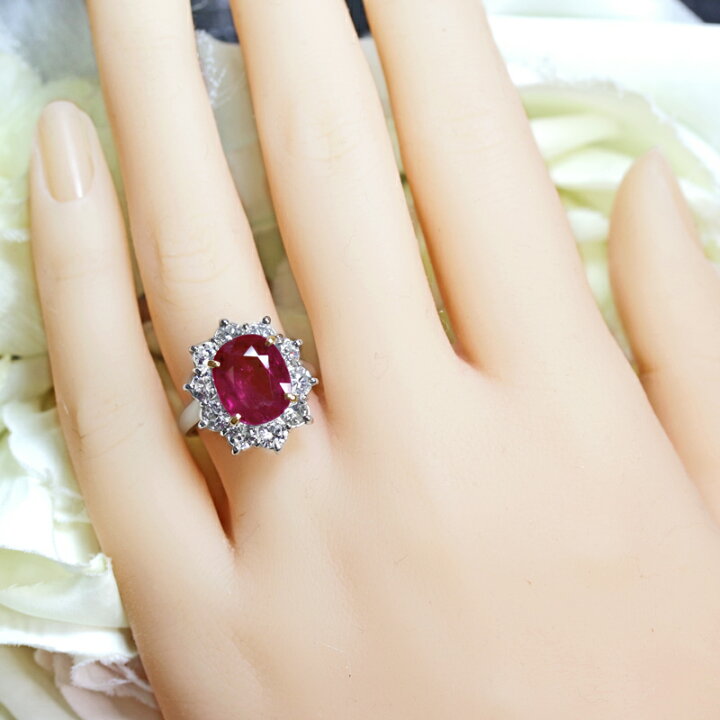 楽天市場】モザンビーク産ピジョンブラッドルビー 5.52ct ダイヤモンド 