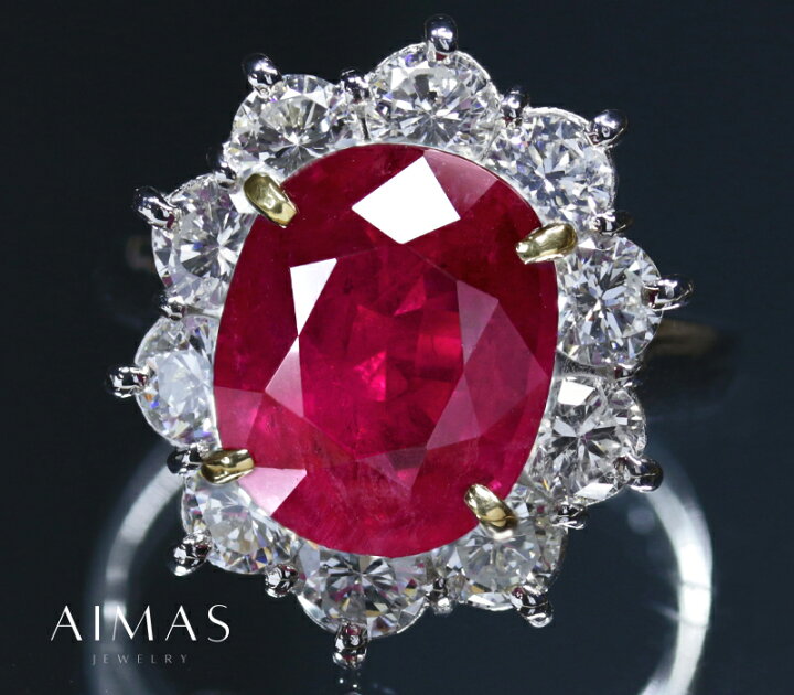 楽天市場】モザンビーク産ピジョンブラッドルビー 5.52ct ダイヤモンド 