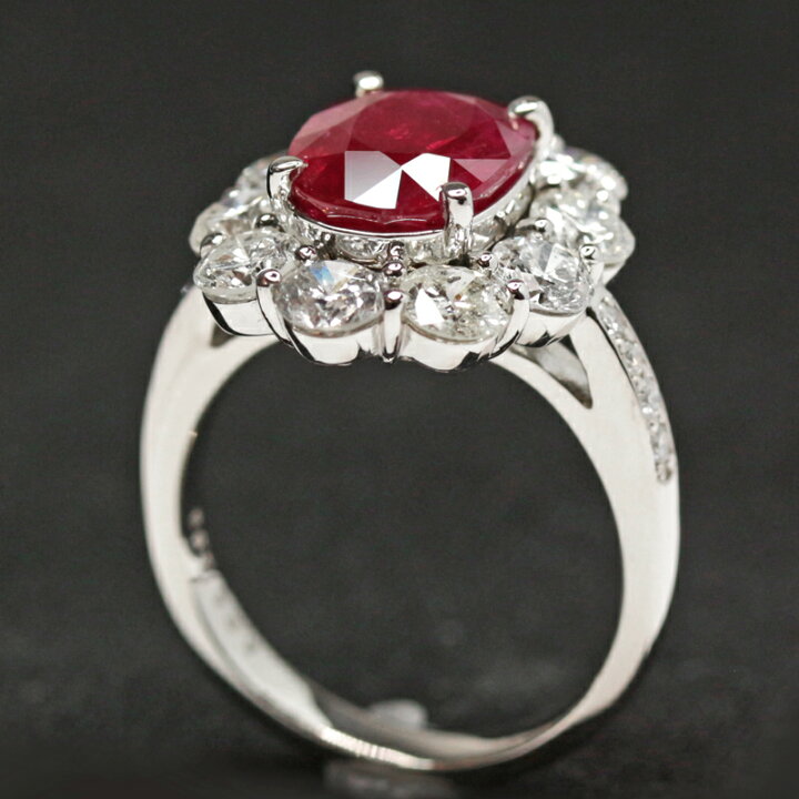 楽天市場】【ｾｰﾙ】ピジョンブラッド ルビー 4.24ct リング 12号 PT900 