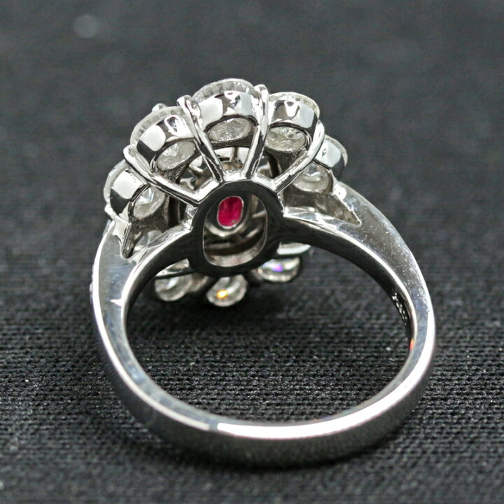 楽天市場】【ｾｰﾙ】ピジョンブラッド ルビー 4.24ct リング 12号 PT900 