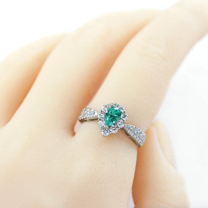 楽天市場】ブラジル産パライバトルマリン 0.48ct リング PT900  