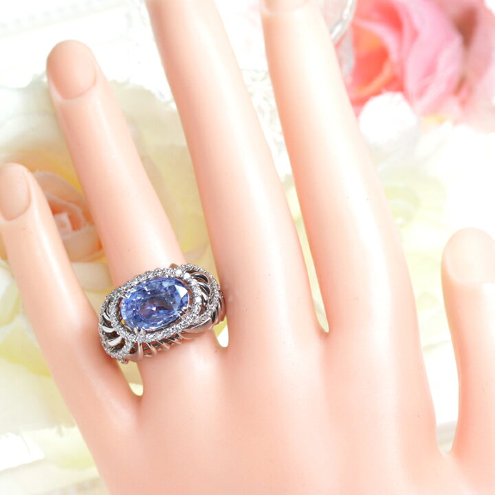 楽天市場】スリランカ産非加熱ブルーサファイア 6.99ct リング 15号 