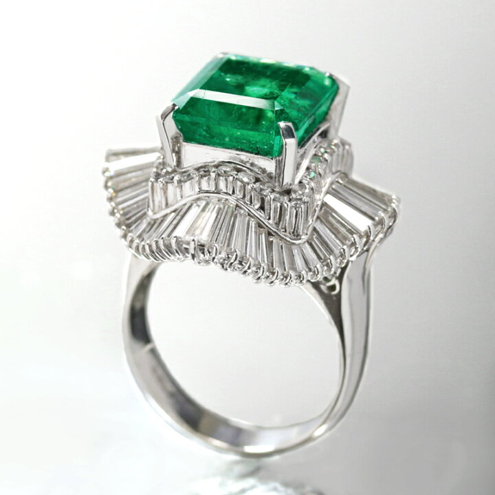 楽天市場】コロンビア産エメラルド ビビッドグリーン 7.72ct リング 14 
