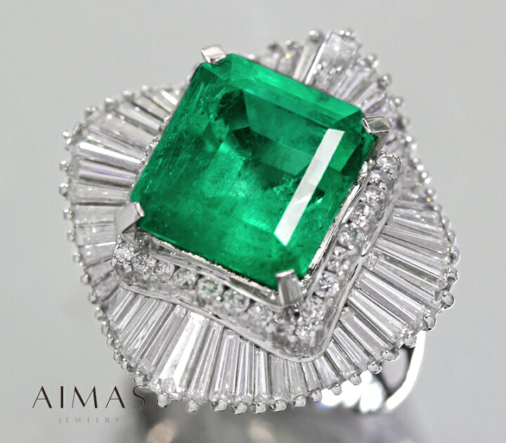 楽天市場】コロンビア産エメラルド ビビッドグリーン 7.72ct リング 14 