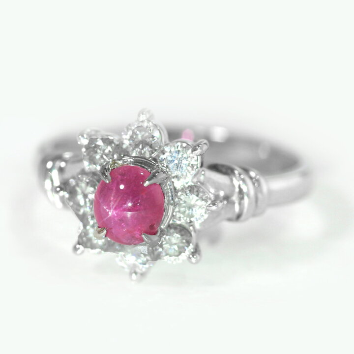 楽天市場】ピンクスターサファイア 0.69ct ダイヤモンド 0.52ct お花 