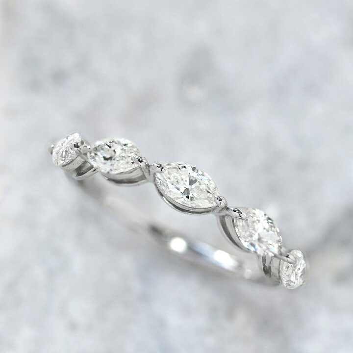 楽天市場】【JaMais】ダイヤモンド 1ct ハーフエタニティリング 12号 