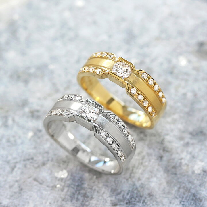 楽天市場】【JaMais】ダイヤモンド 0.2ct リング 12号 PT900 K18YG 