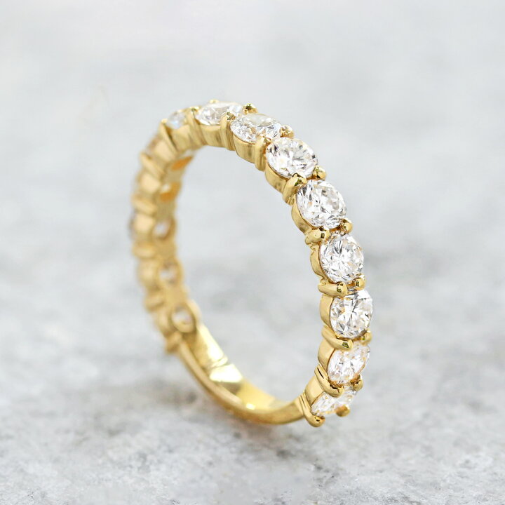 楽天市場】【JaMais】ダイヤモンド 2ct ハーフエタニティリング 12号 