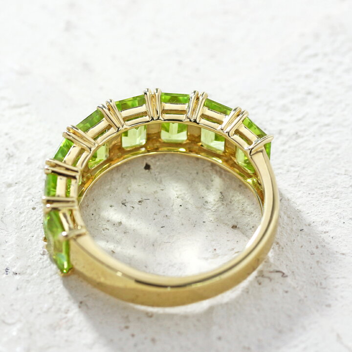楽天市場】【JaMais】ペリドット 4.55ct リング 12号 K18YG 18金 
