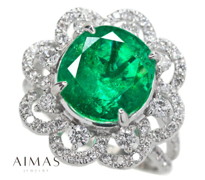 楽天市場】コロンビア産ビビッドグリーンエメラルド 4.99ct リング 12 