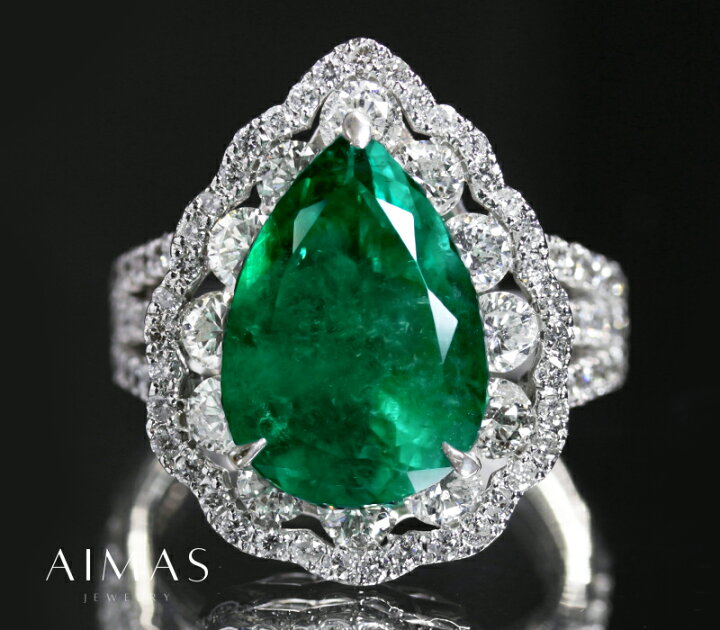 楽天市場】コロンビア産エメラルド ビビッドグリーン 5.01ct リング 13 