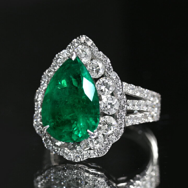 楽天市場】コロンビア産エメラルド ビビッドグリーン 5.01ct リング 13  