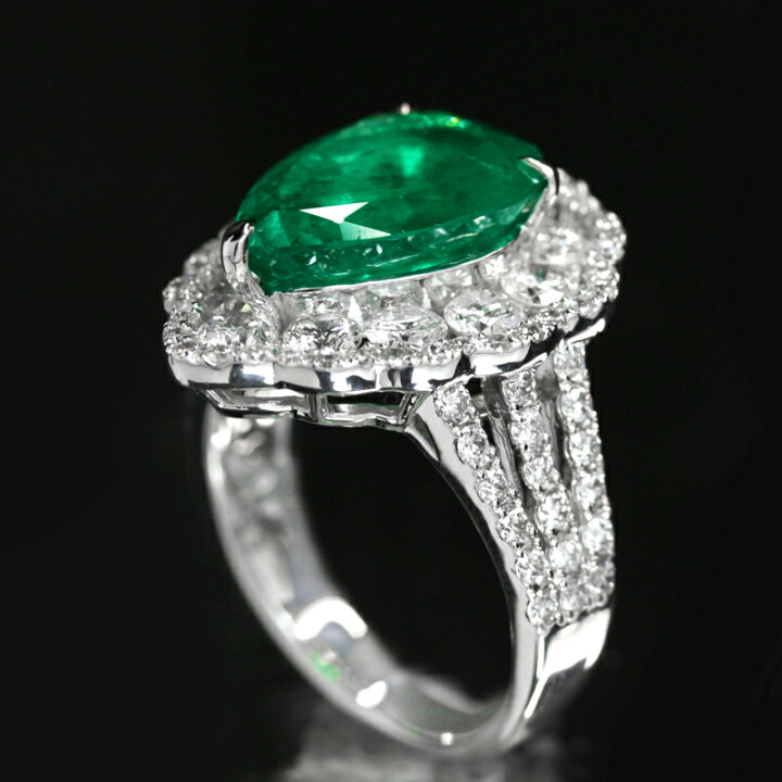楽天市場】コロンビア産エメラルド ビビッドグリーン 5.01ct リング 13 