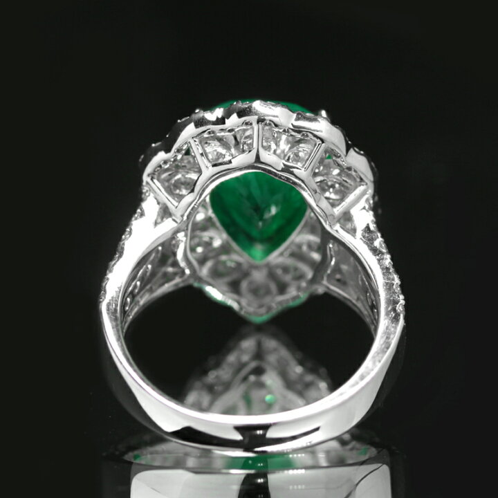 楽天市場】コロンビア産エメラルド ビビッドグリーン 5.01ct リング 13 