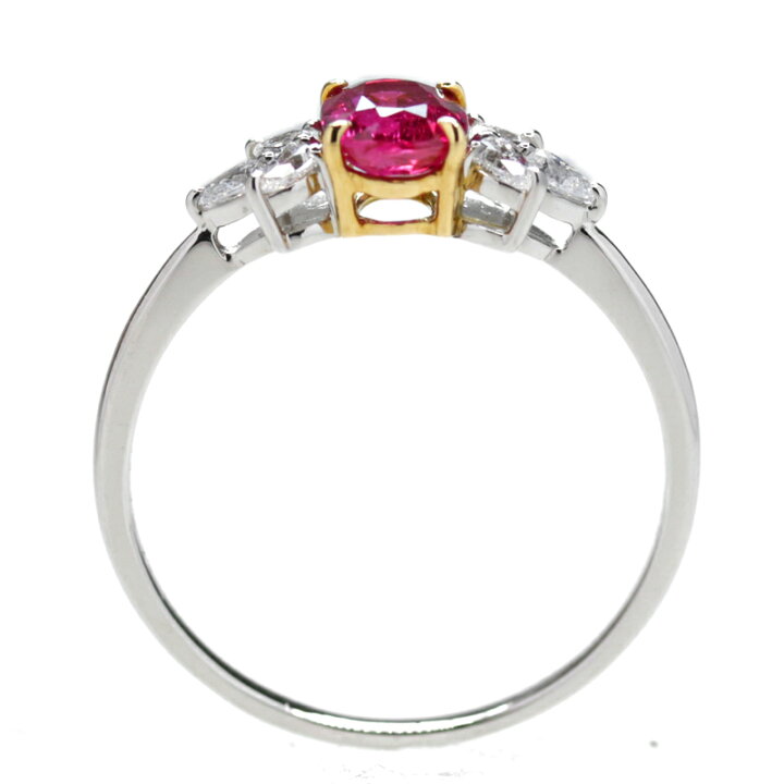 楽天市場】非加熱ルビー 1.04ct ダイヤモンド 0.28ct オーバル 楕円 