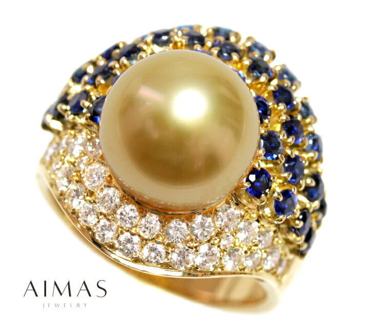 楽天市場】【MIKIMOTO】ミキモト ゴールデンパール 12.2mm リング 19.5  