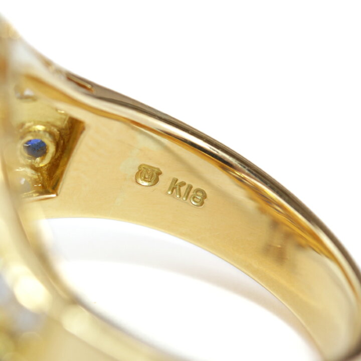 1678 ミキモトパールリングK18YGイエローゴールド9号 