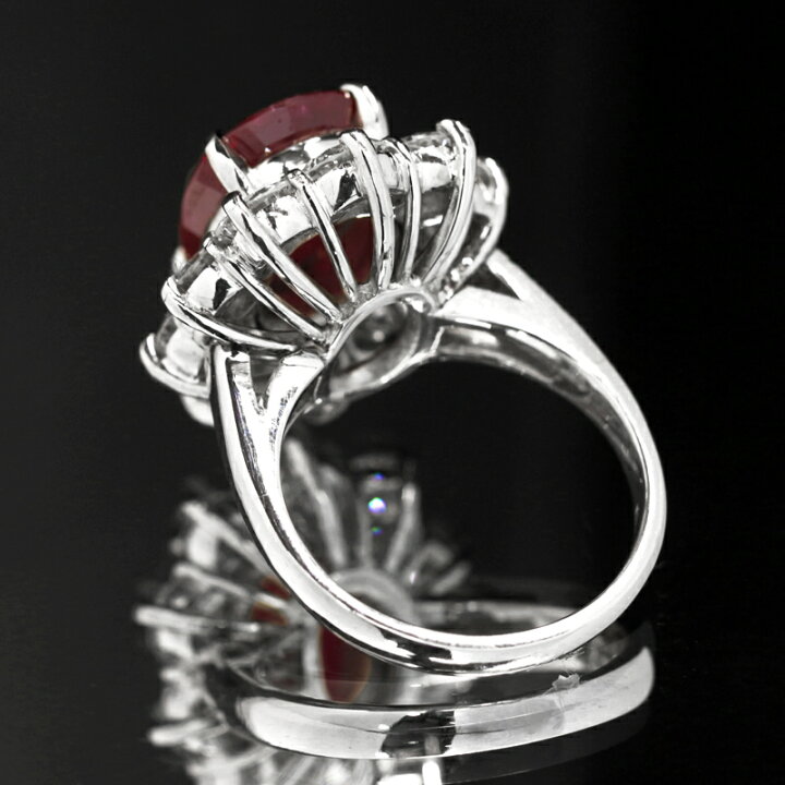 楽天市場】ピジョンブラッドルビー 5ct ダイヤモンド リング 9号 PT900 