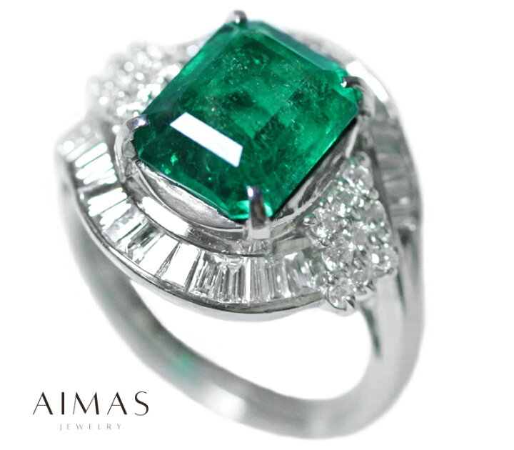 楽天市場】エメラルド 4.29ct ダイヤモンド ラウンド テーパーカット 