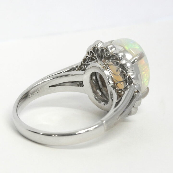 楽天市場】オパール 3.08ct リング 11号 PT900 プラチナ ダイヤモンド  