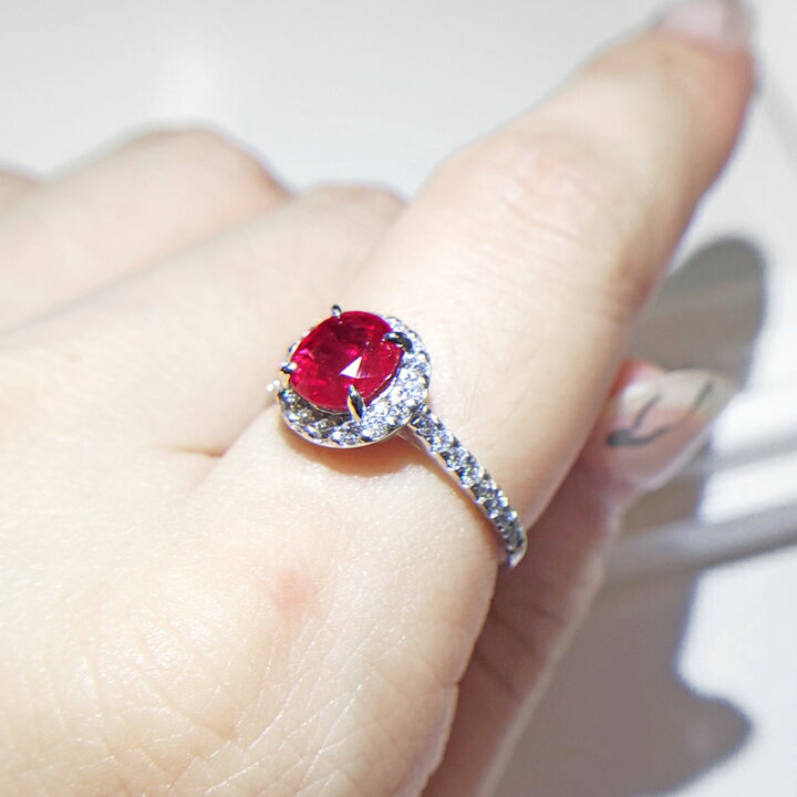 楽天市場】【ｾｰﾙ】ルビー 1.16ct ダイヤモンド リング 12.5号 
