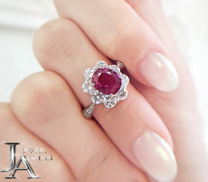 楽天市場】ルビー 1.5ct ダイヤモンド リング 12号 PT900 プラチナ 