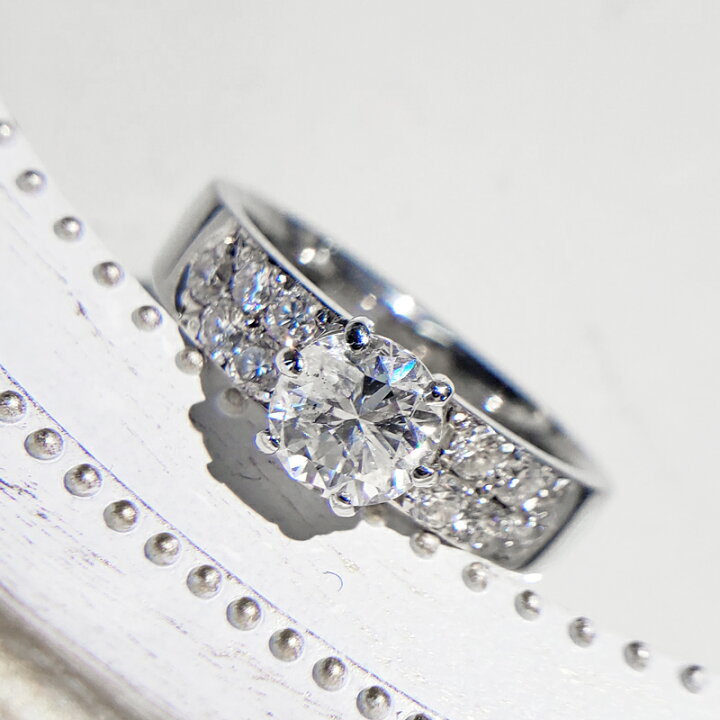 楽天市場】ダイヤモンド 0.919ct ソリティアリング 12.5号 PT900