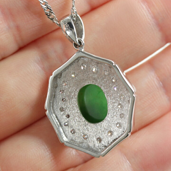 楽天市場】翡翠 3.83ct ネックレス PT900/PT850 プラチナ ダイヤモンド  