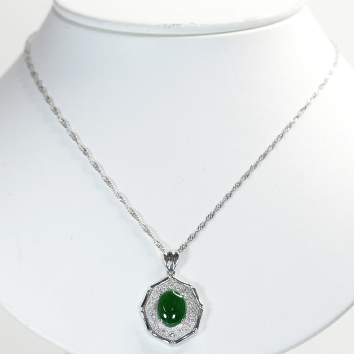 楽天市場】【ｾｰﾙ】翡翠 3.83ct ネックレス PT900/PT850 プラチナ 