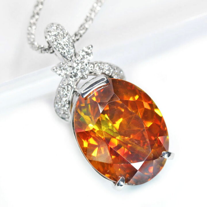 楽天市場】【ｾｰﾙ】スファレライト 14.3ct ネックレス K18WG 18金 