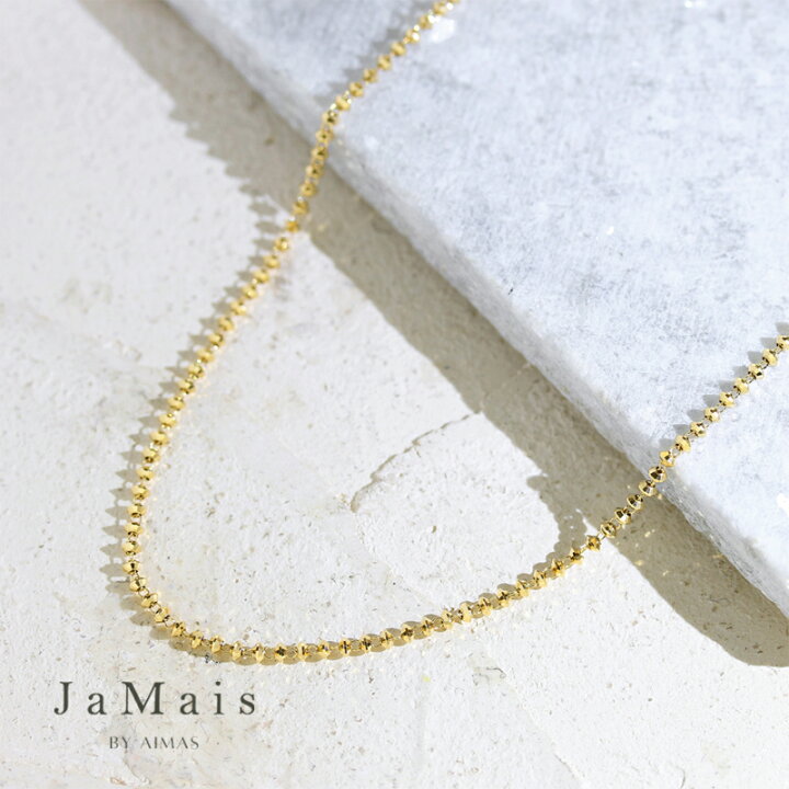 楽天市場】【JaMais】シャイニーカット チェーンネックレス K18YG 18金 