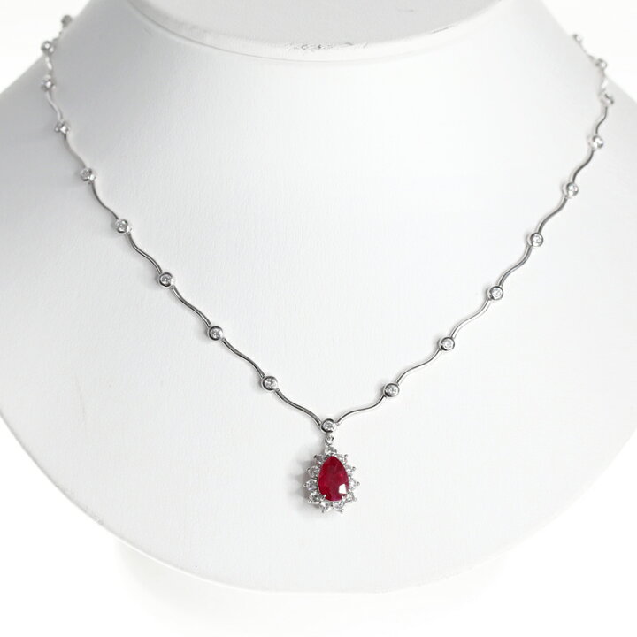 楽天市場】ミャンマー産ルビー 2.33ct ネックレス PT900/850 プラチナ 